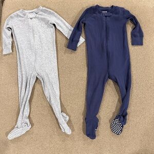 Hanna Andersson Gray and Navy Footies